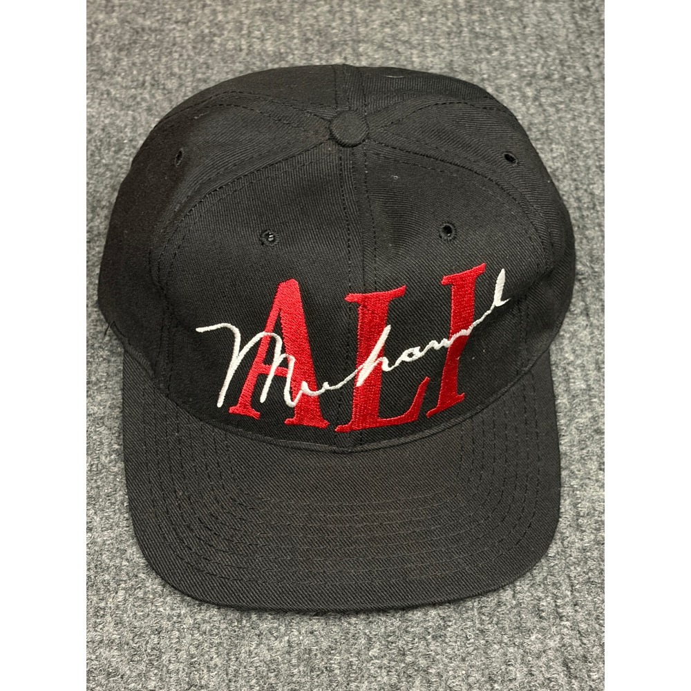 90's Muhammad Ali Nutmeg Mills Snapback Hat Black I Am The Greatest Made USA Cap
